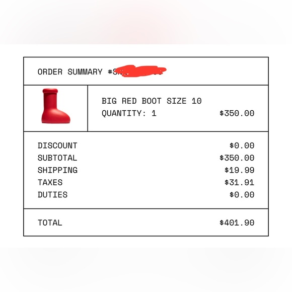 MSCHF BIG RED BOOT SIZE 10 - Picture 2 of 2